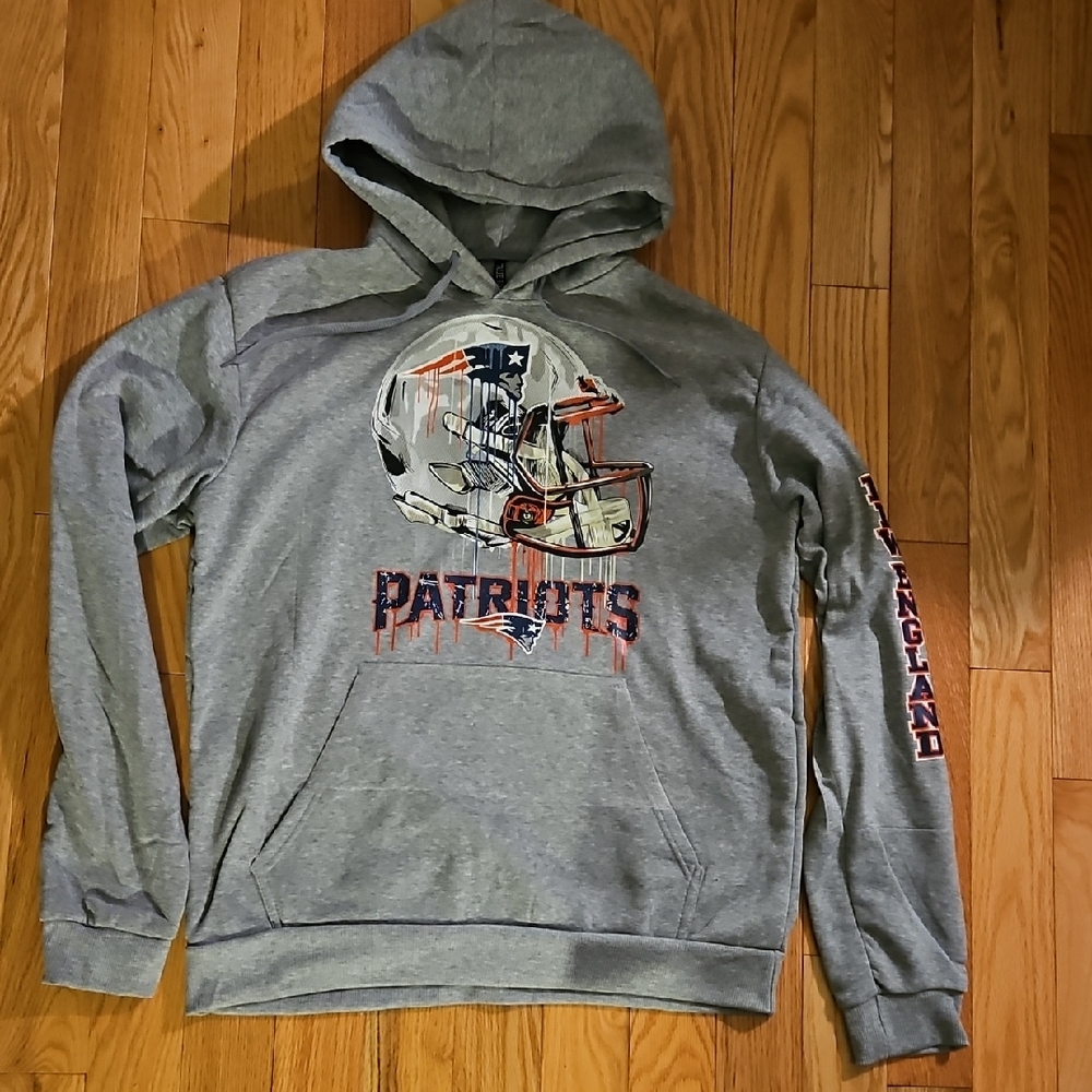 TRUE ROCK Gray Patriots Graphic Hoodie